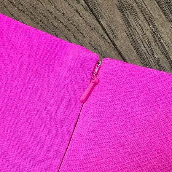 🆕️ Jay Godfrey Churchill Wide Leg Front Slit Dress Pants in Bright Fuchsia Pink - Picture 9 of 12